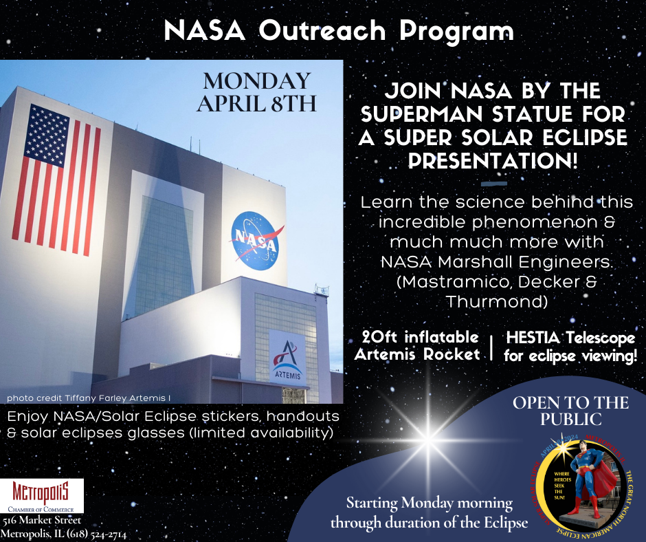NASA Outreach Program Metropolis, IL April 8th